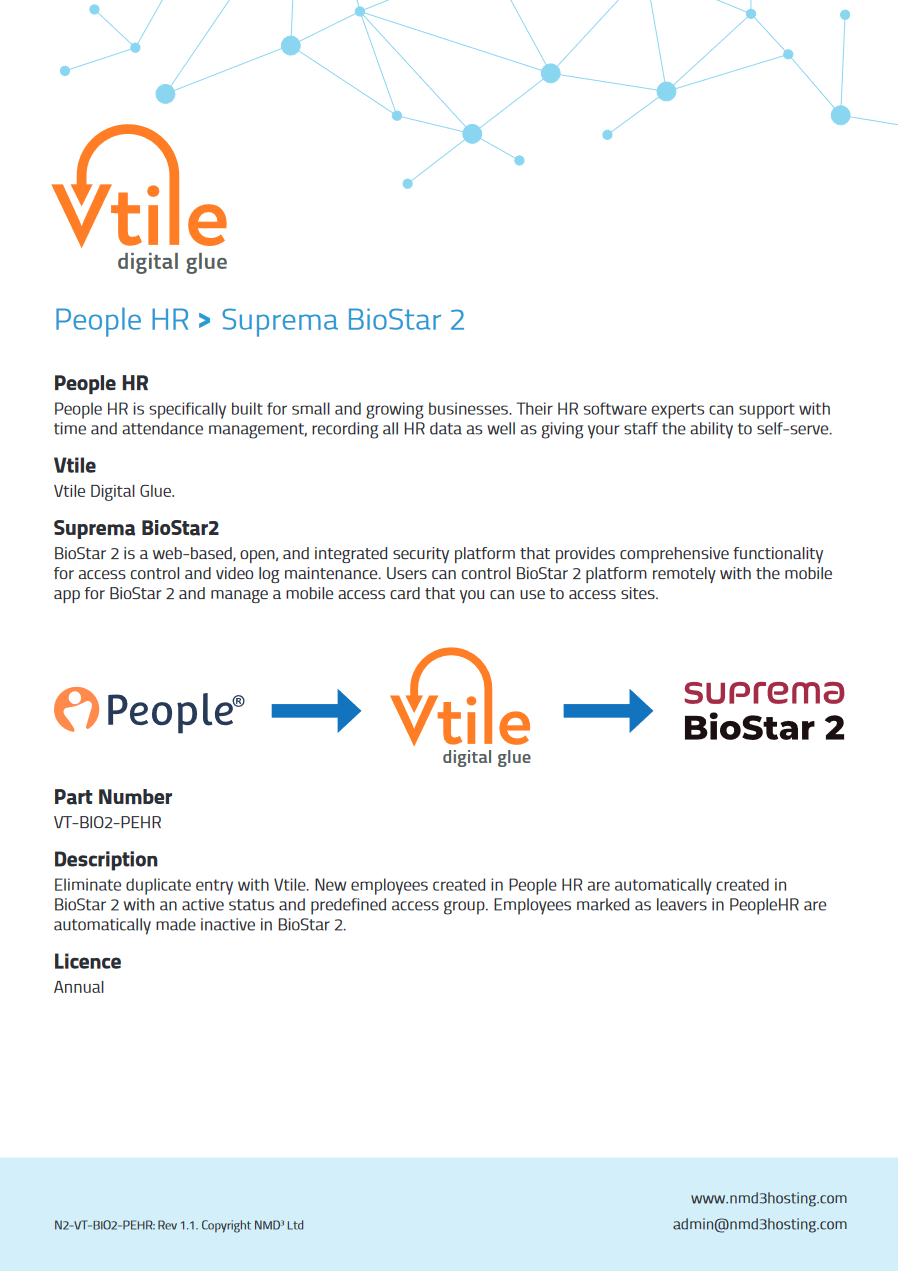 People HR > Suprema BioStar 2 